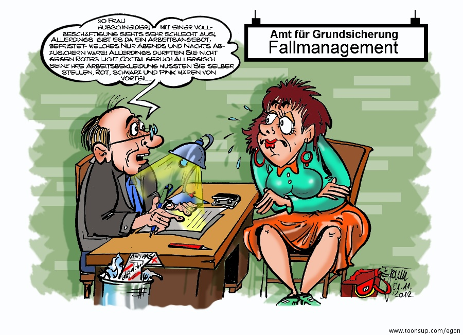 Cartoon: der zweck heiligt die Mittel!! Pink,Rot oder Schwarz: 'HARTZ'!!! 1