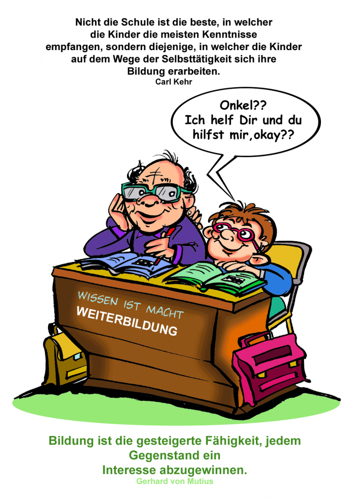 Cartoon: Auftragswerk Thematik :Weiterbildung/Fortbildung 1