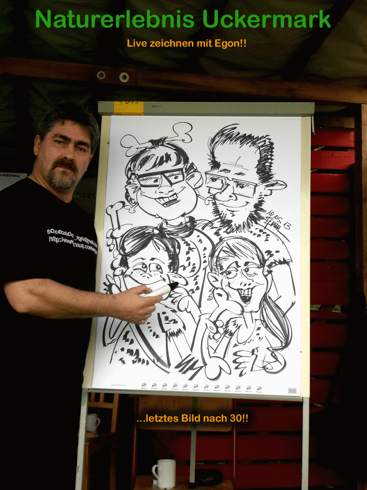Comic: LIVEzeichnen mit EGON!!Nach über 30 Hochformatiger Bilder,war ic 3