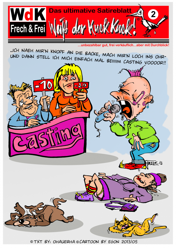 Comic: Weiß der Kuckkuck,SatireBlog 'Germans Castings) 2