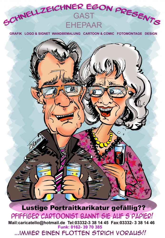 Comic: Schnellzeichnung SW,Colo,Werbung 3