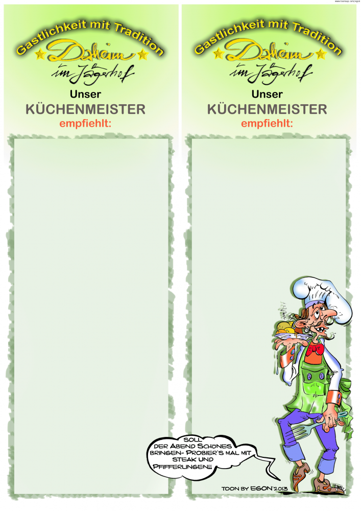Illustration: GastroSpasscards & Karten Serie Nr1 1