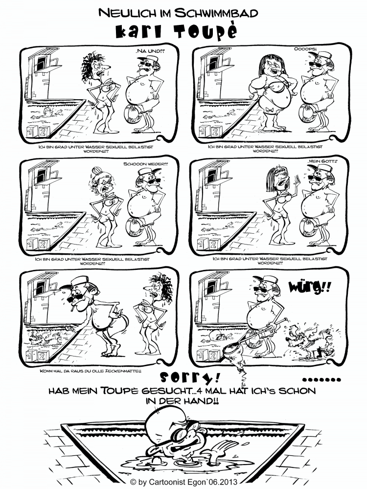 Illustration: Neulich im Schwimmbad 1