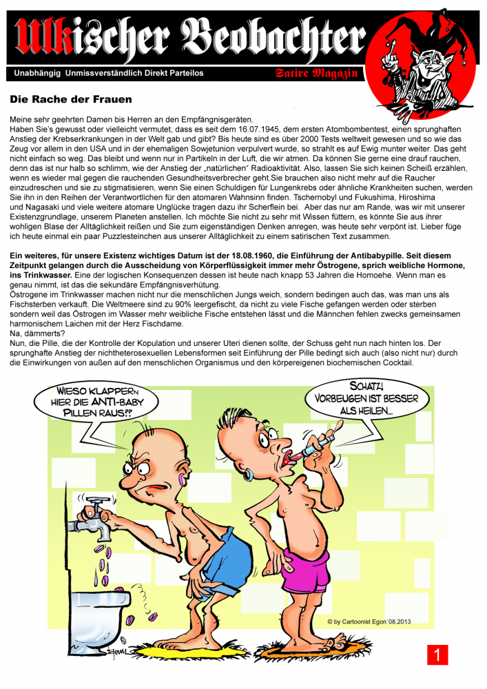 Illustration: ULKischer Beobachter(Satireblatt)Illustrationen& Vignetten 1