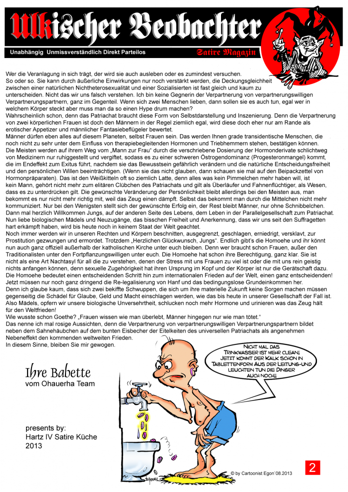 Illustration: ULKischer Beobachter(Satireblatt)Illustrationen& Vignetten 2