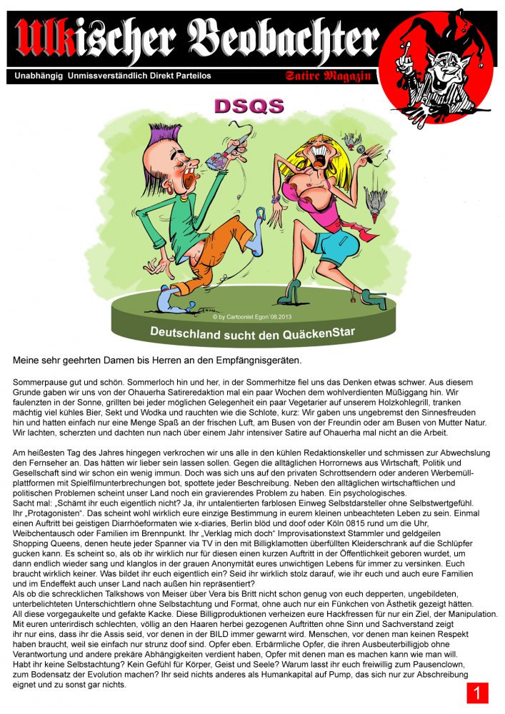 Illustration: ULKischer Beobachter(Satireblatt)Illustrationen& Vignetten 4