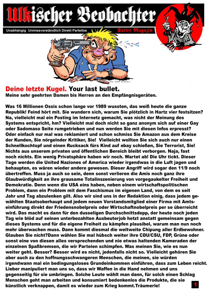 Illustration: ULKischer Beobachter(Satireblatt)Illustrationen& Vignetten 9