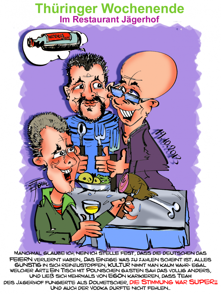 Comic: restaurant Jägerhof,uckermak 'Thüringen WE' 4