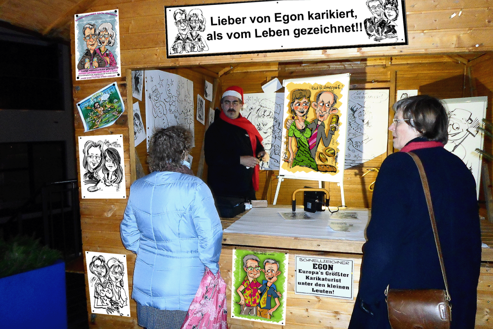 Caricature: Weihnachtsmarkt Prenzlau 2013 1