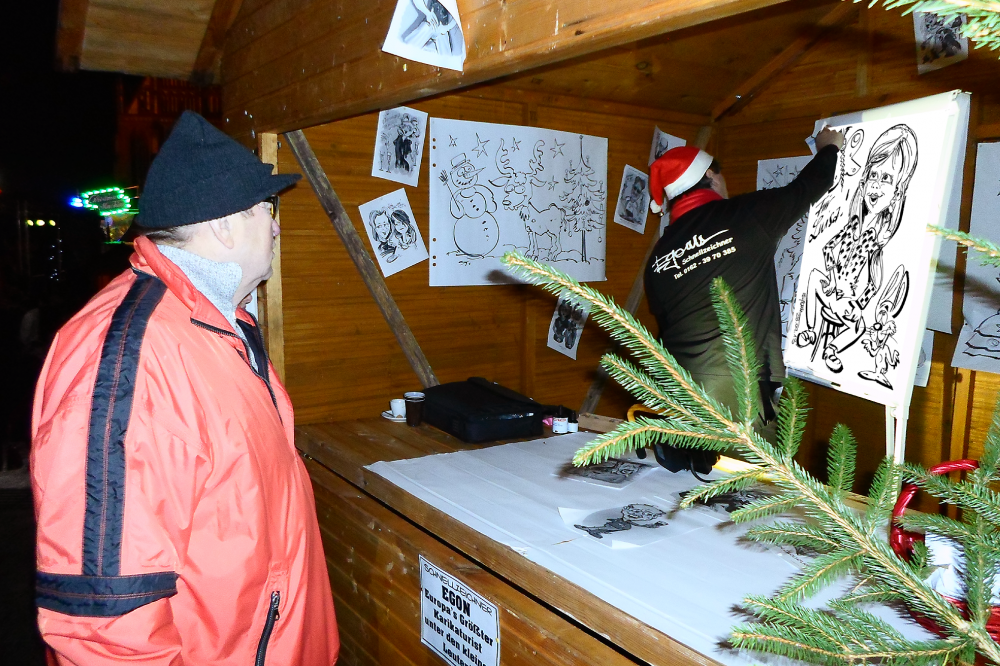 Caricature: Weihnachtsmarkt Prenzlau 2013 4