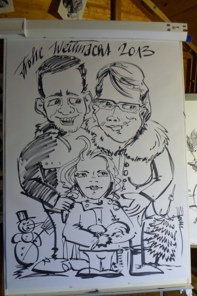 Karrikatur: Weihnachtsmarkt_Schnellzeichner Egon,Prenzlau Nr.2 8