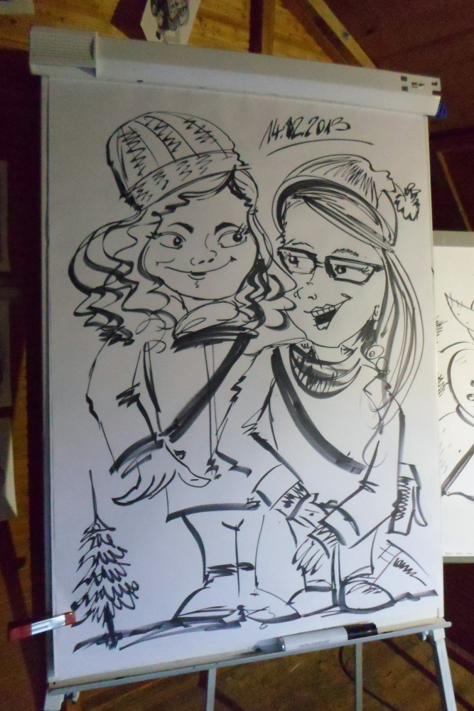 Karrikatur: Weihnachtsmarkt_Schnellzeichner Egon,Prenzlau Nr.2 14