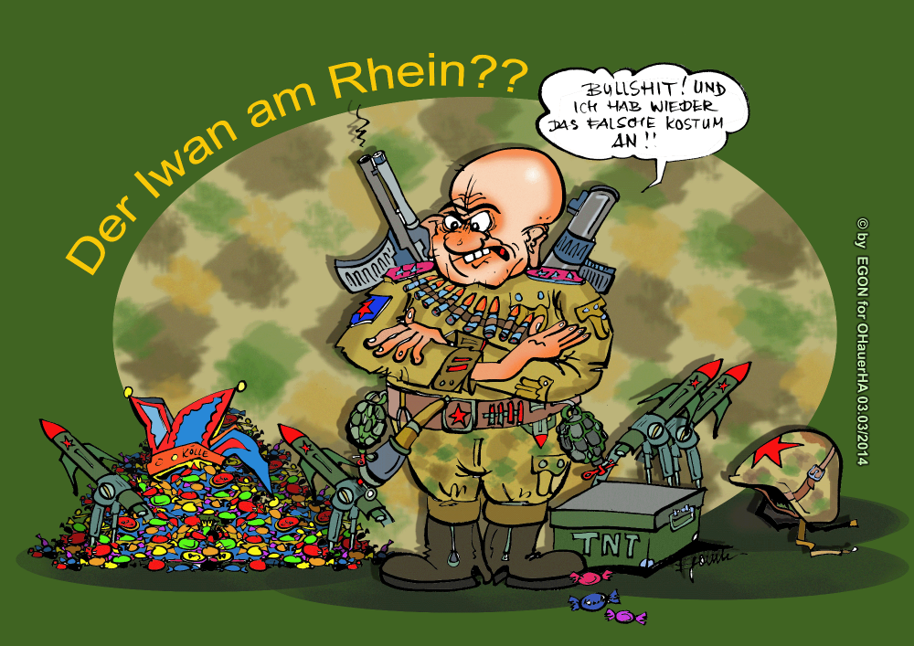 Cartoon: Der Iwan bald am Rhein-Nicht nur in der Ukraine?Ist nicht fein.. 1