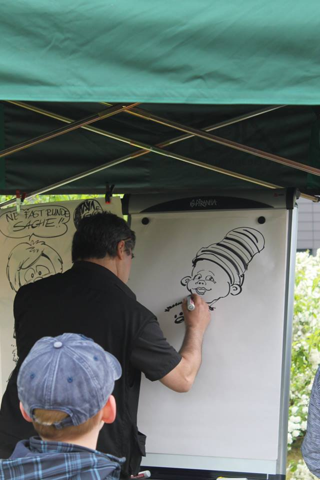 Comic: Auftritt Familienfest Netzwerk gesunde Kinder 1