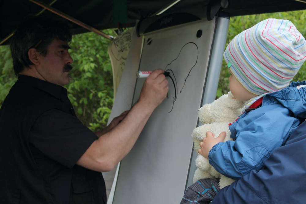 Comic: Auftritt Familienfest Netzwerk gesunde Kinder 8