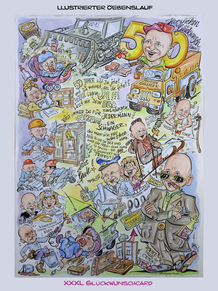 Rate- / Wimmelbild: XXXL Geb.Card für einen sehr Guten Freund/+2 1