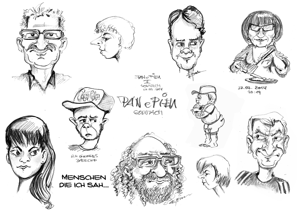 Concept Art / Character Design: wenn Egon auf reisen geht: Heute Pizzeria PAN e PIEU 1