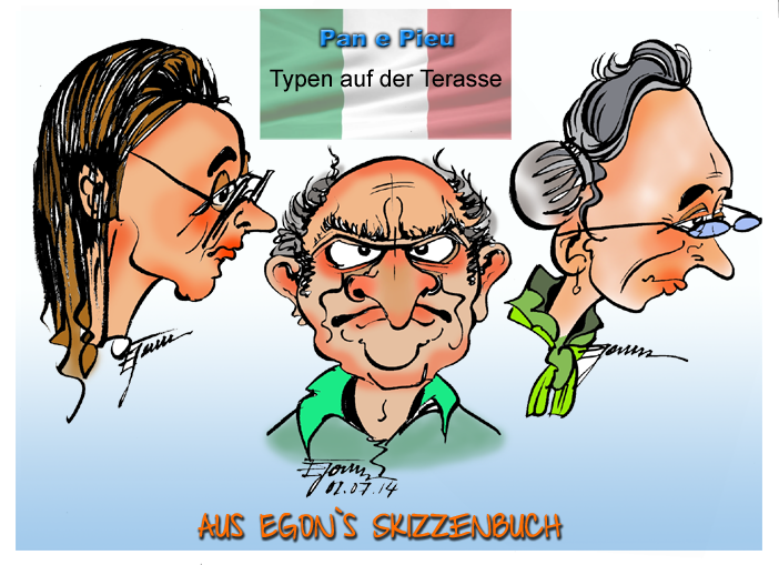 Concept Art / Character Design: wenn Egon auf reisen geht: Heute Pizzeria PAN e PIEU 8