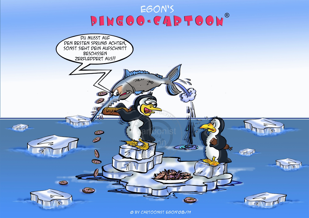 Cartoon: Salamiaufschnitt...Pingoo Serie 1