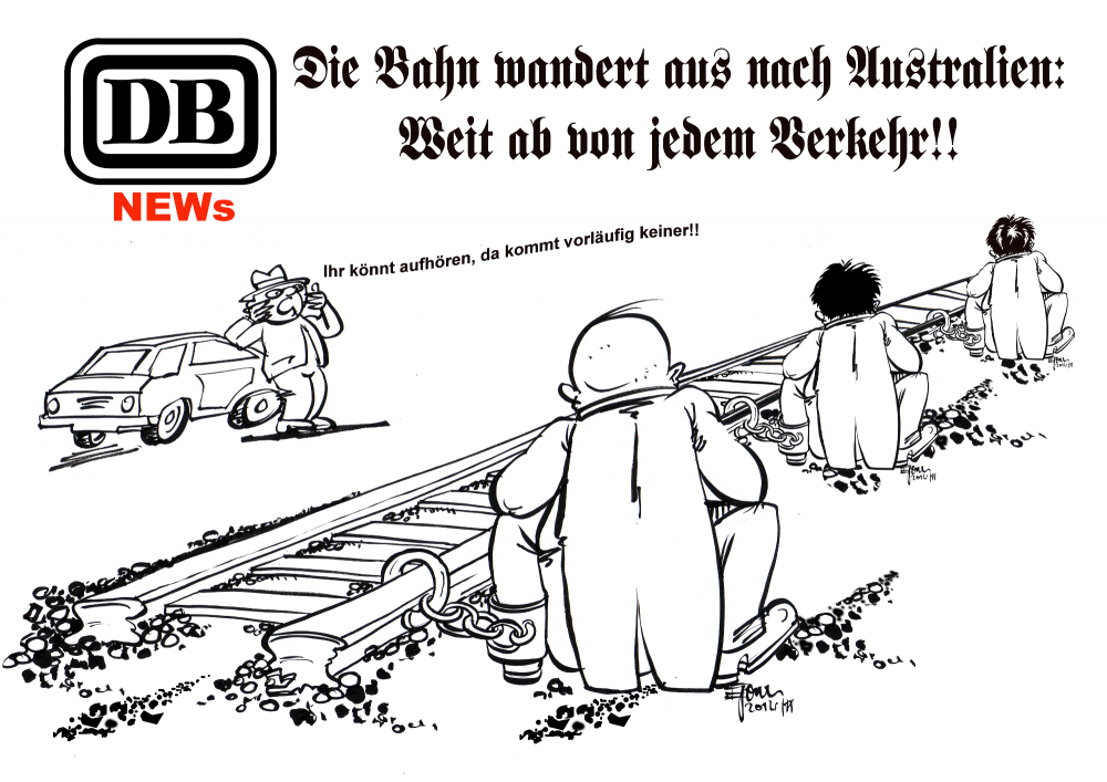 Cartoon: GDL & BAHN 1