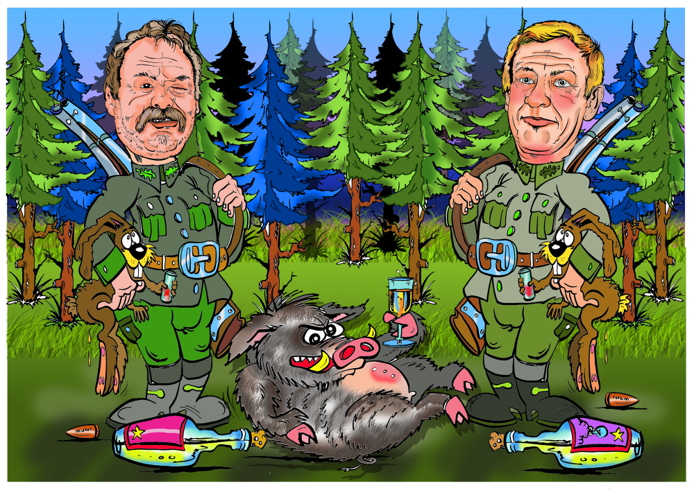 Cartoon: Jagdmotive zum 63igsten (Varianten) 3