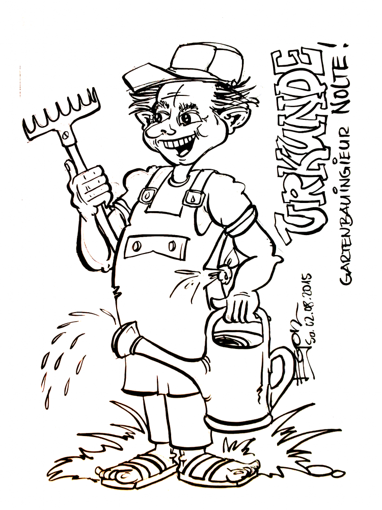 Cartoon: Reiseskizzen: Gartenbauingenieur NOLTE,Gotha 2