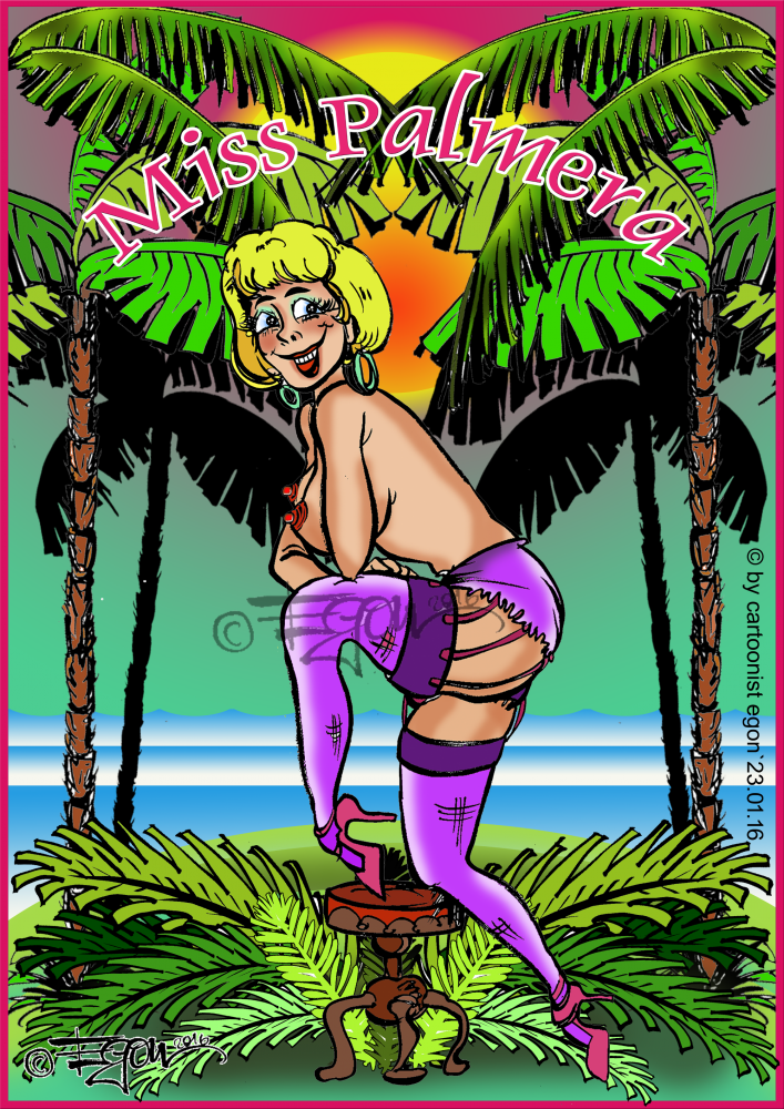 Illustration: Miss Palmera,Mädchen ,Nr 9 1
