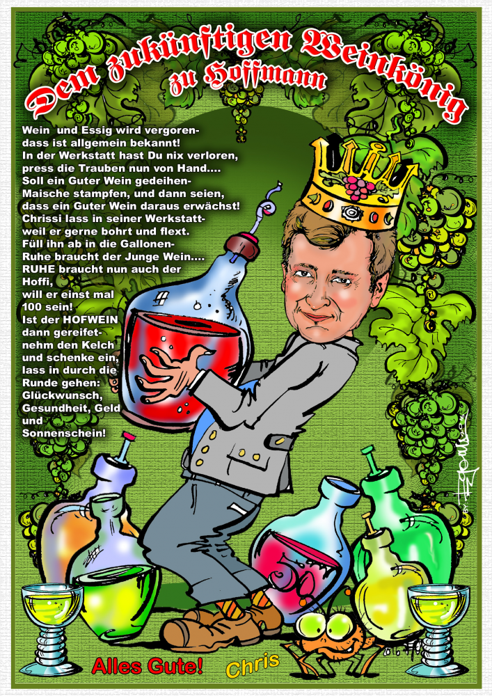 Illustration: Glückwunschkarte zum 50 igsten, 1