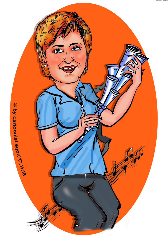 Caricature: Musikband 'Zum Fuchsgrund' Schalmeienmusiker Teil Nr 1 10