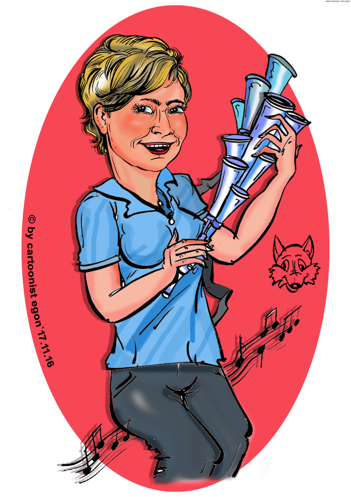 Caricature: Musikband 'Zum Fuchsgrund' Schalmeienmusiker Teil Nr 1 12