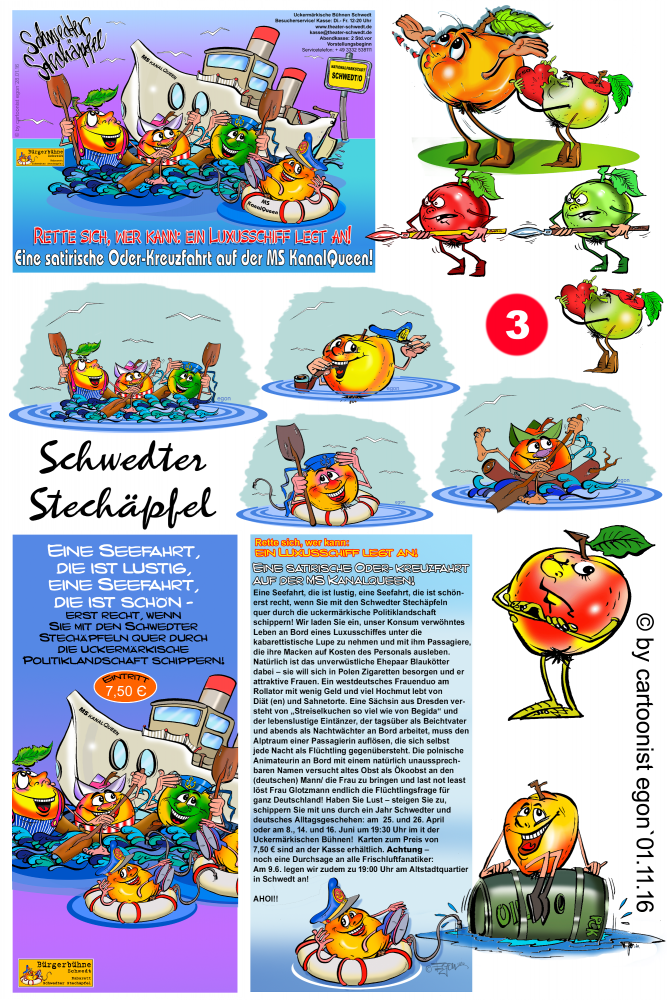 Comic: Werbung & Illustrationen für Kabarett die Stechäpfel 3