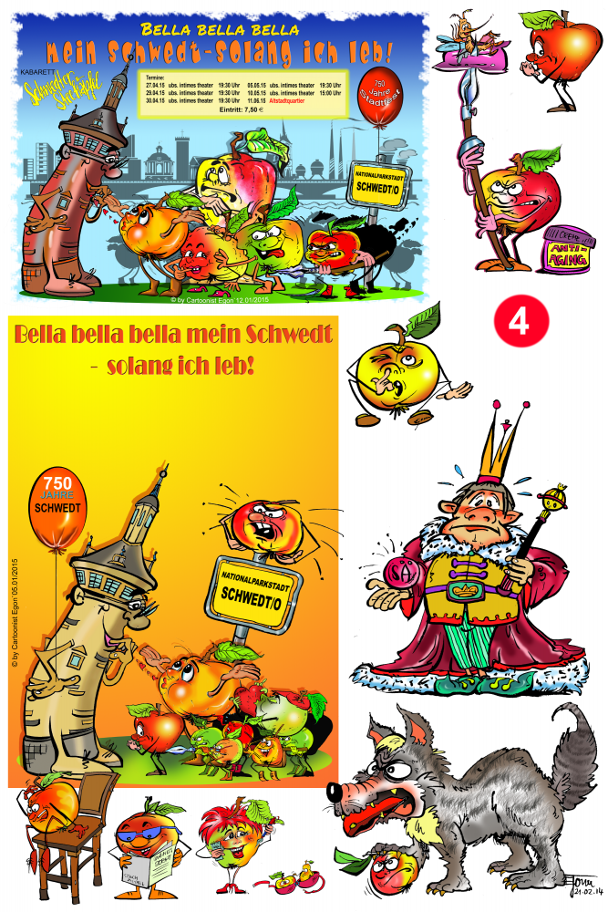 Comic: Werbung & Illustrationen für Kabarett die Stechäpfel 4