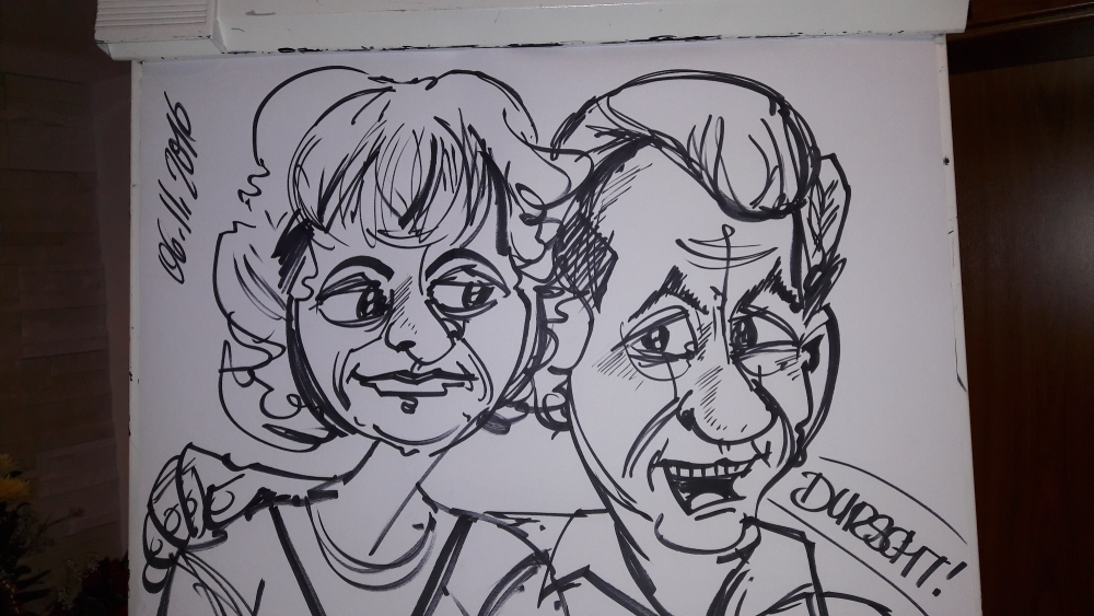 Illustration: Schnellzeichnungen während eines 90igsten Geburtstages 6