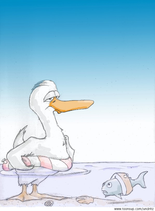 Cartoon: Nichtschwimmer 1