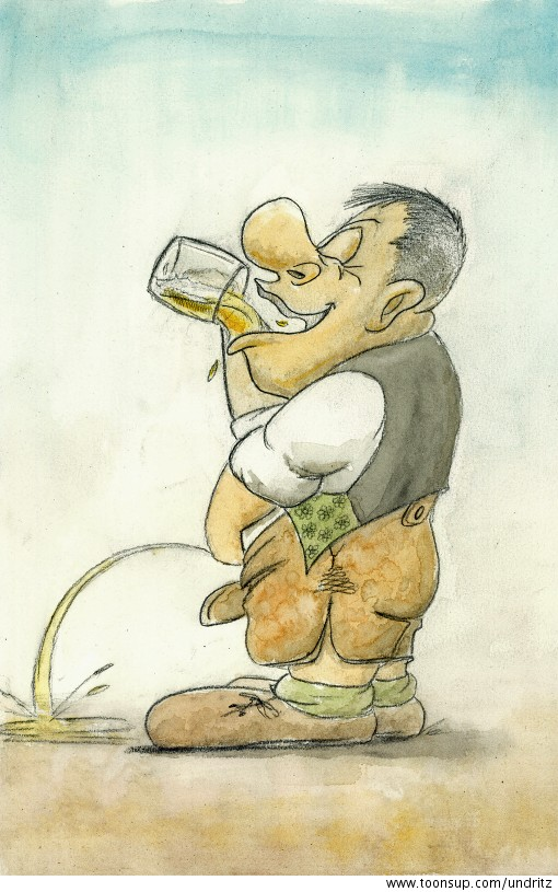 Cartoon: Bierpiseln 1