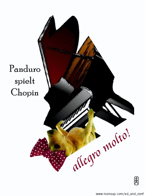 Cartoon: Panduro spielt Chopin 2