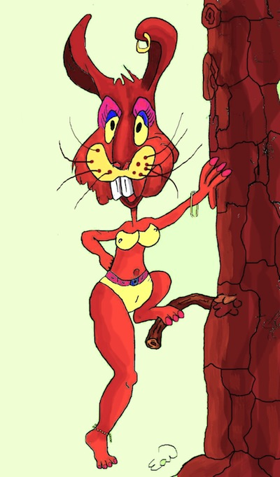 Cartoon: Challenge the Artist Hasenlady Pin-Up 1