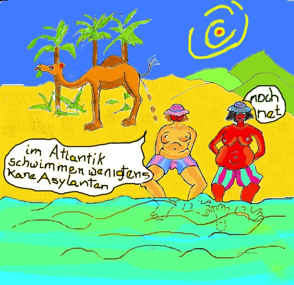 Cartoon: Asyl Atlantik 1