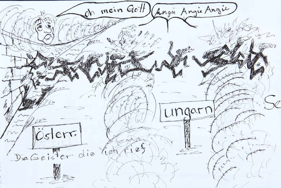 Cartoon: Asylanten Stacheldraht 1