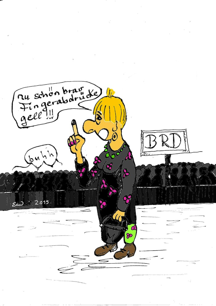 Cartoon: Asylanten Fingerabdrücke 1