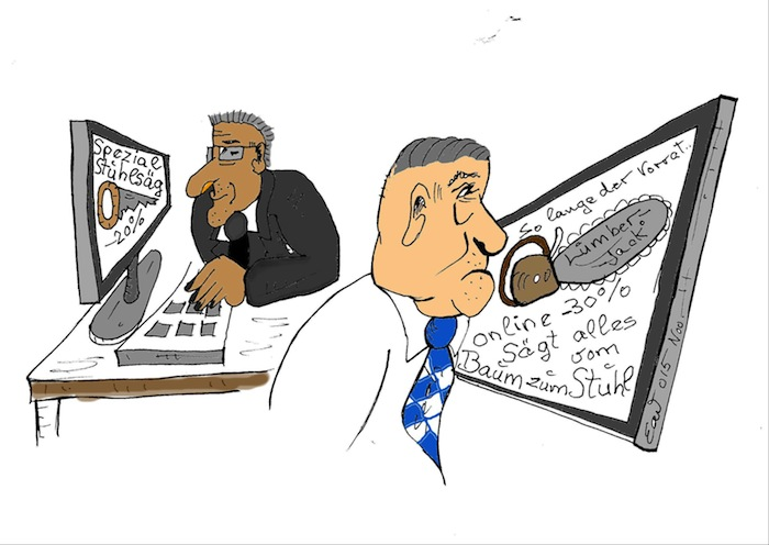 Cartoon: Stuhlsägen ... 1