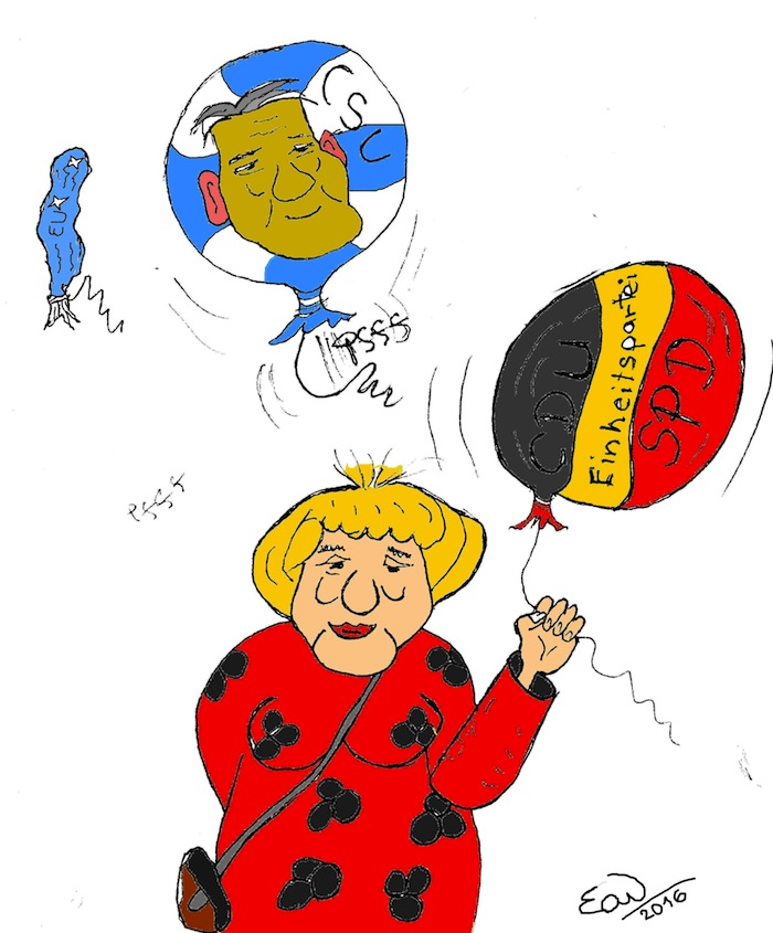 Cartoon: Asyl: Bayern, die Ballons. 1