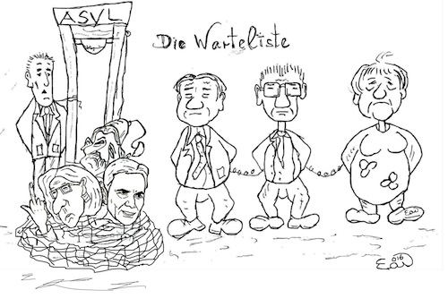 Cartoon: Die Warteliste 1