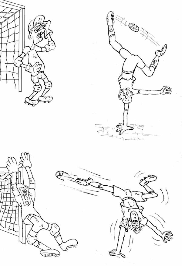 Cartoon: Fussball: Akrobaten 1