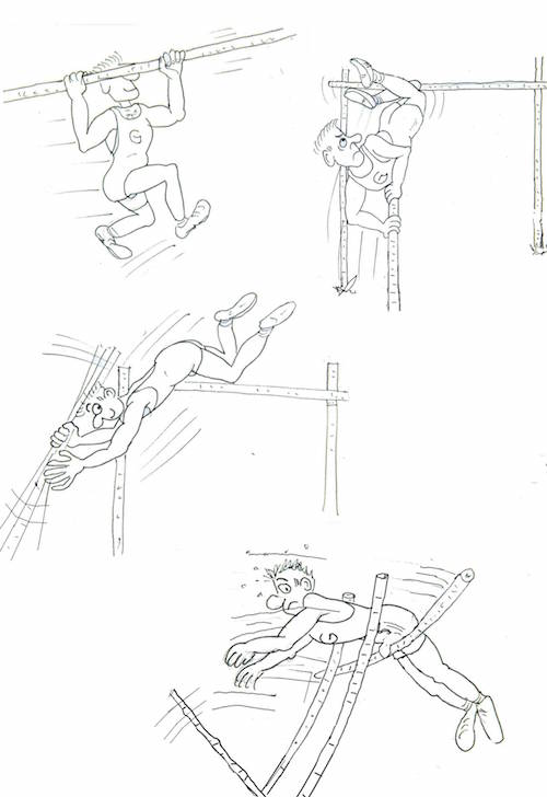 Cartoon: Olympiade Stabhochsprung 1