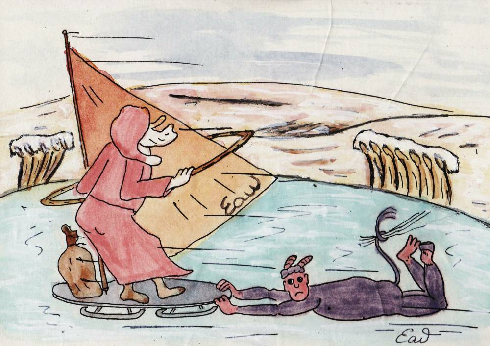 Cartoon: Eissegler Nikolo 1