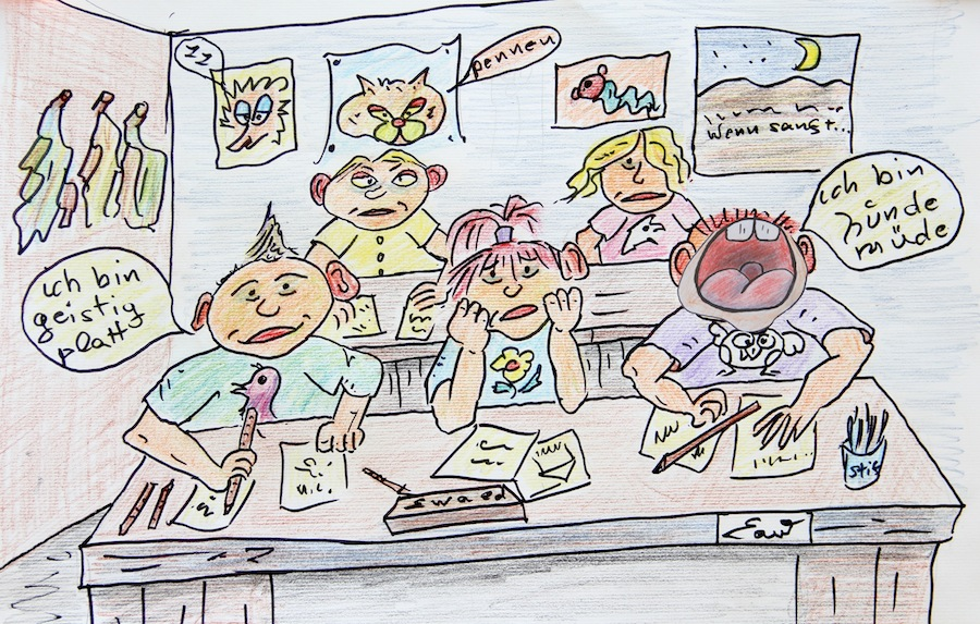 Cartoon: Atem: Gähnen 1