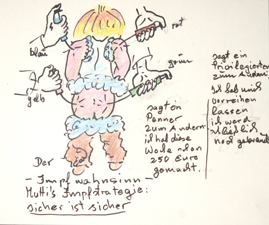 Cartoon: COVID Nr 3 Mutti´s Impfwut 1