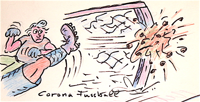 Cartoon: Fußball Corona 1
