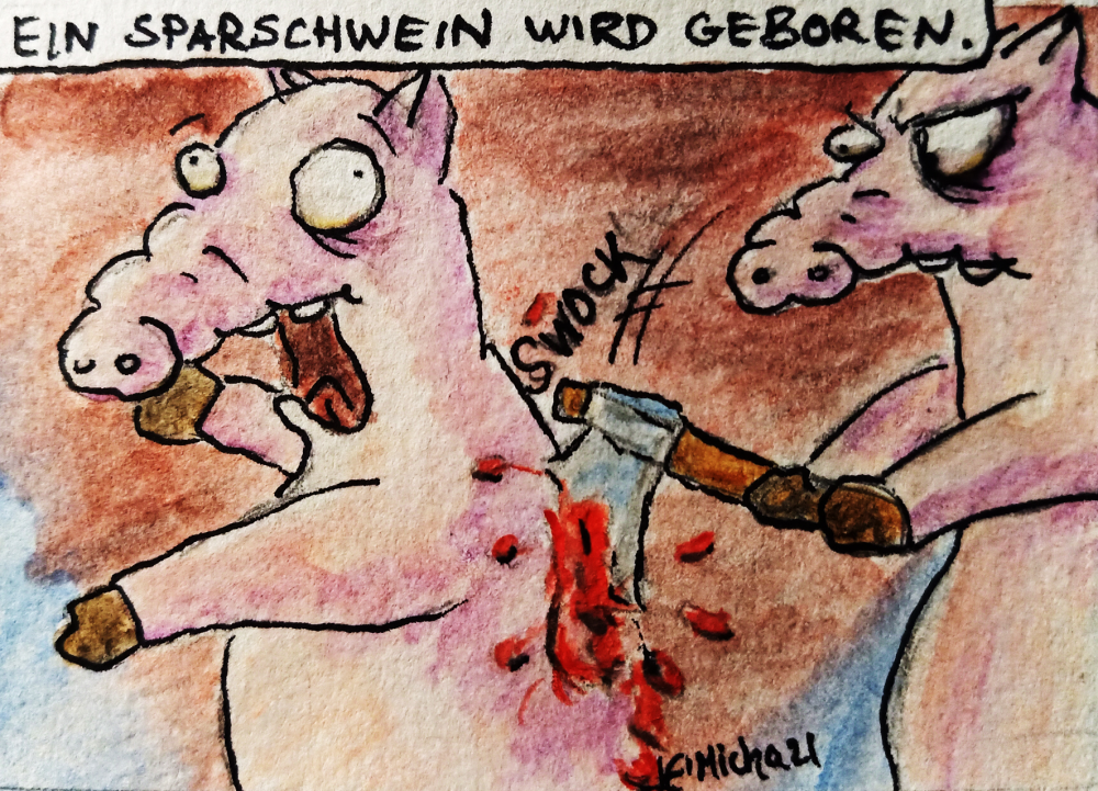 Cartoon: Geburtsschmerz 1